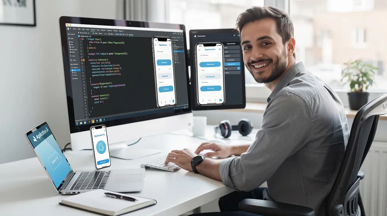 Illustration — Créer une app en 2026 : méthode, outils no-code et accompagnement freelance