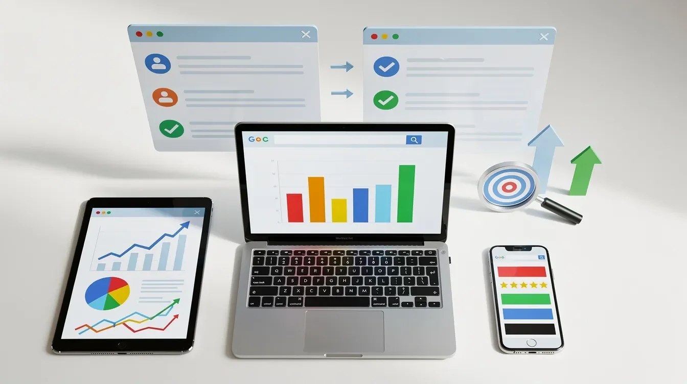 Illustration — Google SEO optimisation : mon plan d'action concret pour améliorer votre visibilité